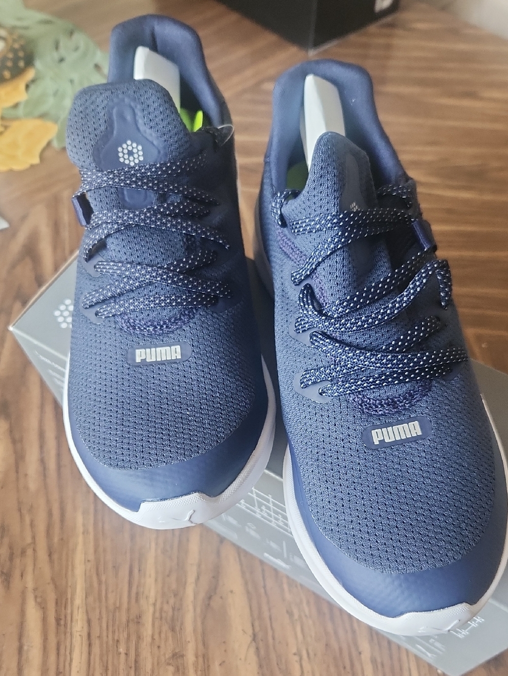 Puma Lahuna Fushion Golf Shoe Navy and White Soles/ Mesh Top Golf Or Sport Shoes